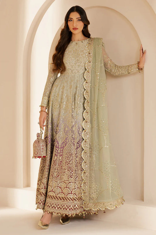 JAZMIN Wedding Formals Embroidered Chiffon Unstitched 3pcs