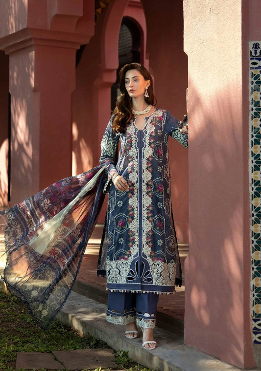 Elaf Premium Signature Embroidered Lawn Unstitched 3pcs - Jotey