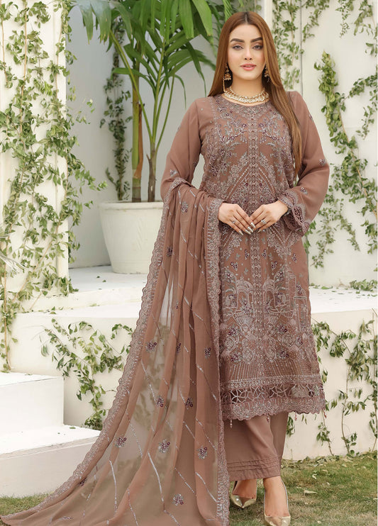 Lavish by Bin Hameed Luxury Embroidered Chiffon Semi-Stitched 3Pcs