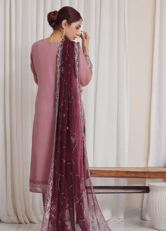 Nisha Embroidered Chiffon Semi-Stitched 3pcs - Jotey