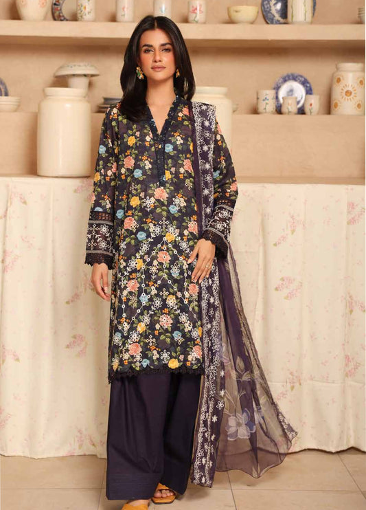 Aleeha by Johra Embroidered Chikankari + Printed Lawn Unstitched 3Pcs