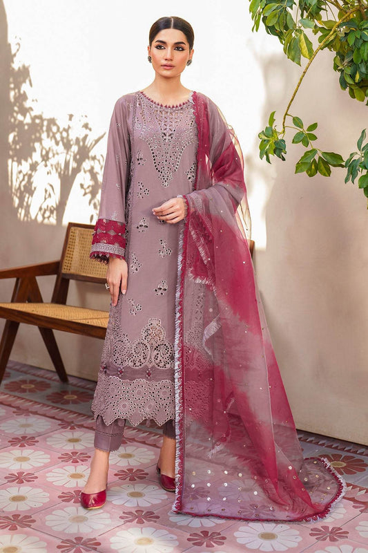 Nureh Dhoop Kinaray Embroidered Chikankari Lawn 3pcs - Jotey