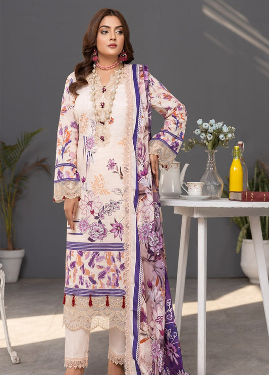 Janan By Sidra Aleem Embroidered Lawn Unstitched 3Pcs