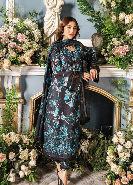 Printkari By Alzohaib Cutwork Embroidered Unstitched 3pcs - Jotey