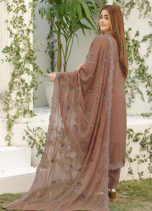 Lavish by Bin Hameed Luxury Embroidered Chiffon Semi-Stitched 3Pcs