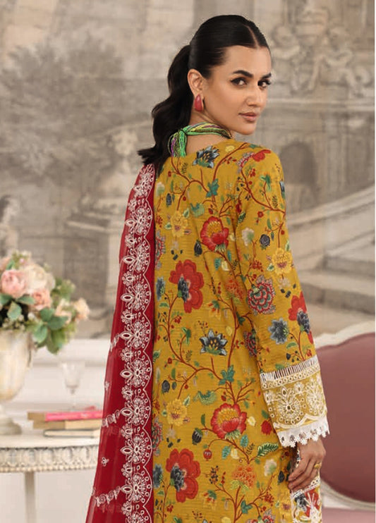 Shamna By Johra Embroidered Chikankari Printed Lawn Unstitched 3Pcs