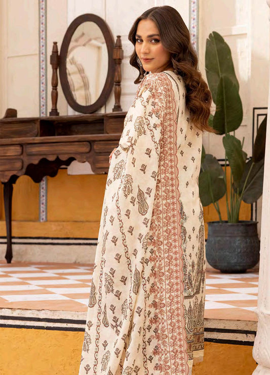 Almaas By Johra Embroidered & Printed Lawn Unstitched 3Pcs - Jotey