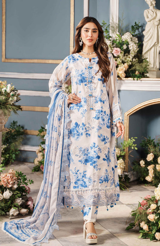Printkari By Alzohaib Cutwork Embroidered Unstitched 3pcs - Jotey