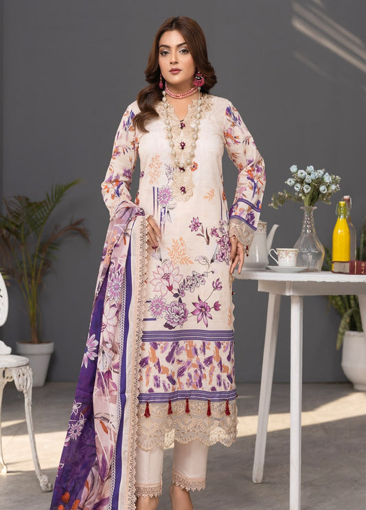 Janan By Sidra Aleem Embroidered Lawn Unstitched 3Pcs