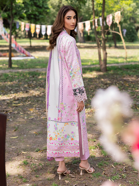 RAJBARI Printkari Sehiffli Exclusive Embroidered Unstitched 3pcs