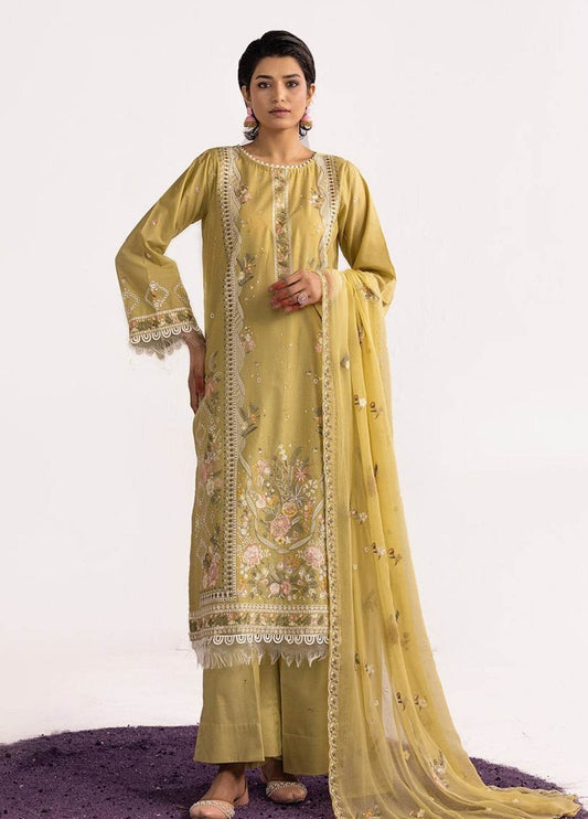 Gul-E-Bahaar By Khoobsurat Embroidered Lawn Unstitched 3pcs - Jotey