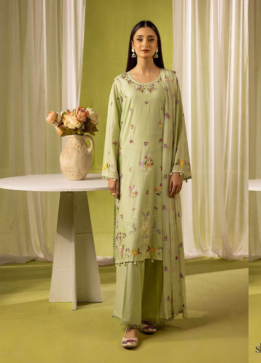 Khoobsurat Signature Shamiyana Luxury Embroidered Lawn 3pcs - Jotey