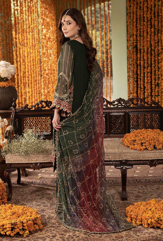 Rang-E-Mehfil Festive Unstitched Chiffon 3pcs - Jotey