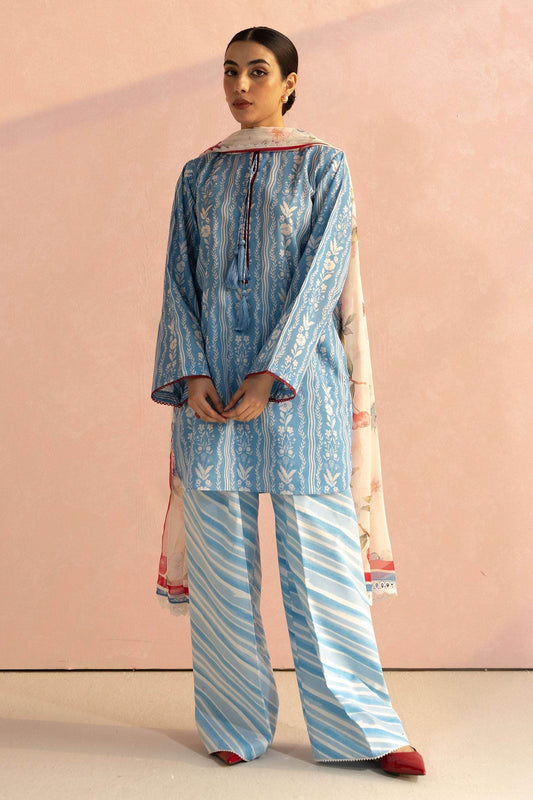 Coco By Zara Shahjahan Digital Printed Lawn Unstitched 3pcs - Jotey