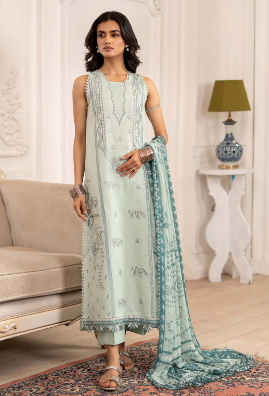 Inara By Humdum Embroidered Lawn'25 Unstitched 3pcs