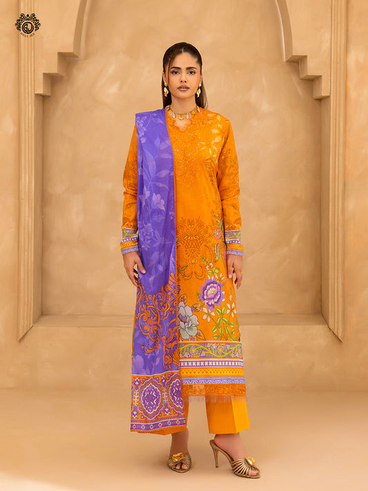 GullBano By Gull Jee Embroidered Edit'26 Digital Printed Lawn Unstitched 3Pcs
