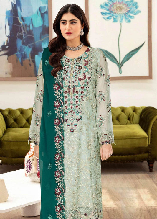 Sangeet By Ramsha Chiffon Unstitched 3pcs - Jotey