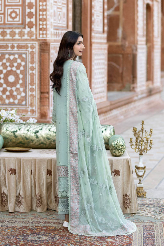 Premium Gold Swiss By Johra Vol-02 Embroidered Chiffon Unstitched 3Pcs - Jotey