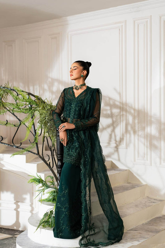 AZZAL MISHRI Luxury Festive Embroidered Unstitched 3pcs - Jotey