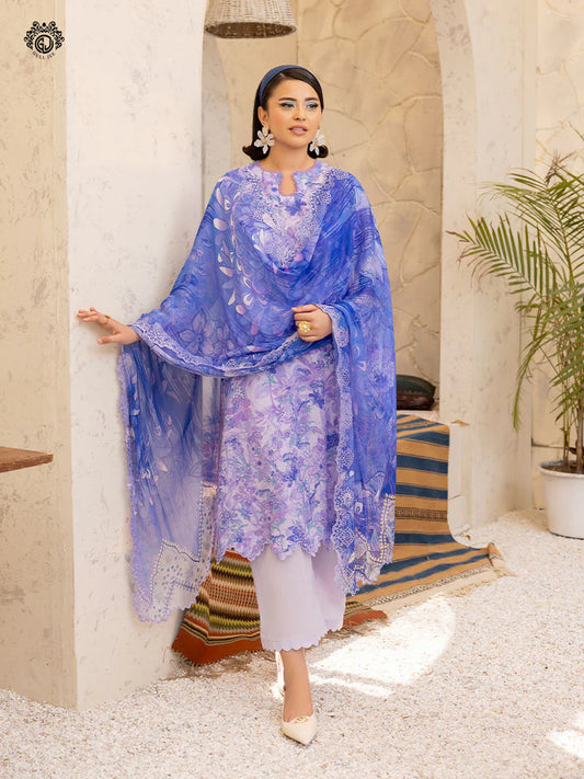 Morja By Gull Jee Vol-12 Embroidered Digital Printed Lawn Unstitched 3Pcs