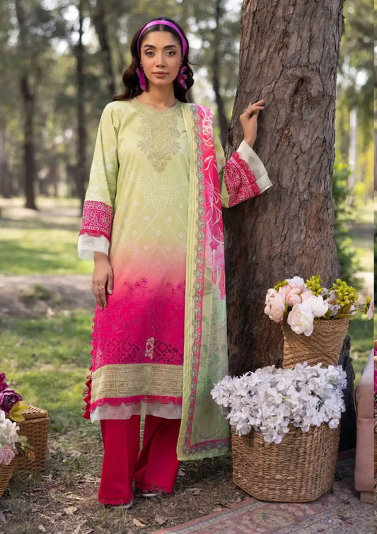 Nur Vantage Embroidered Lawn Unstitched 3 Piece
