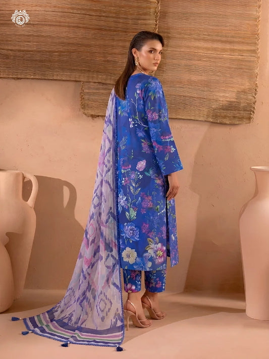 Printkari By Gull Jee Embroidered Digital Printed Lawn Unstitched 3Pcs
