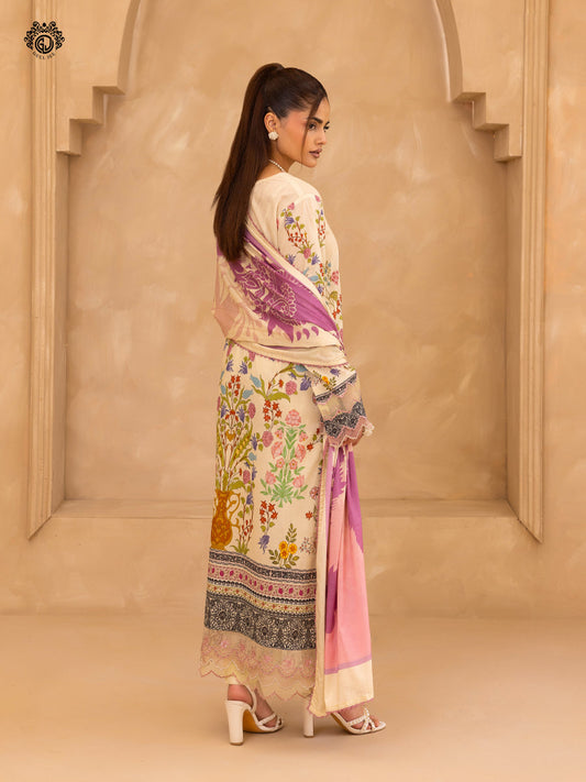 GullBano By Gull Jee Embroidered Edit'26 Digital Printed Lawn Unstitched 3Pcs