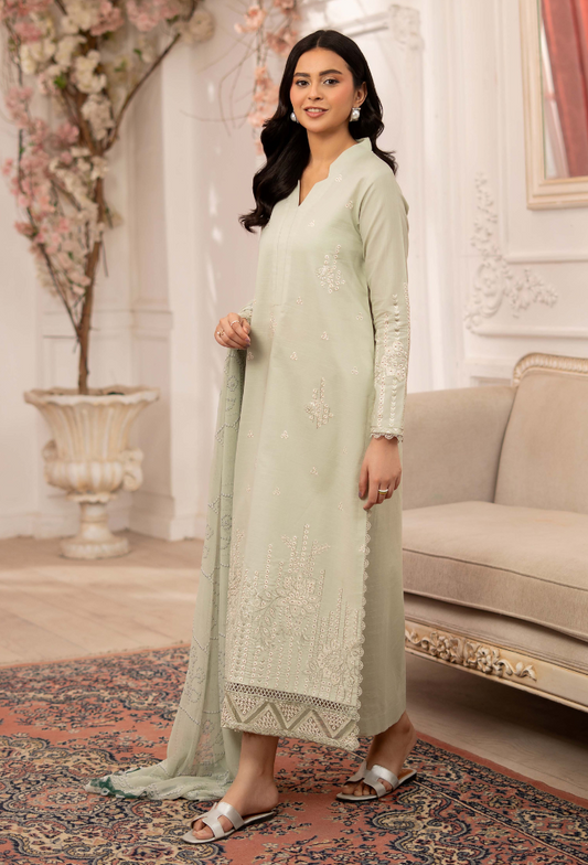 Inara By Humdum Embroidered Lawn'25 Unstitched 3pcs