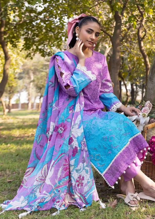 Nur Vantage Embroidered Lawn Unstitched 3 Piece