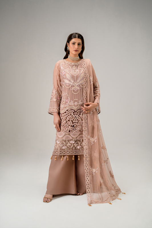 Zebtan Aura Vol-01 Embroidered Chiffon Unstitched 3pcs