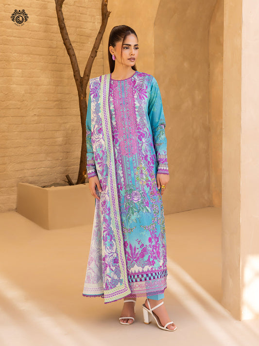 GullBano By Gull Jee Embroidered Edit'26 Digital Printed Lawn Unstitched 3Pcs