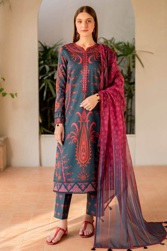 JAZMIN Embroidered Summer Lawn Unstitched 3pcs - Jotey