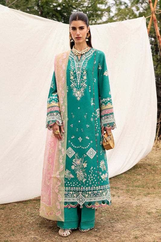 Qalamkar Qlinekari Embroidered Luxury Lawn Unstitched 3pcs