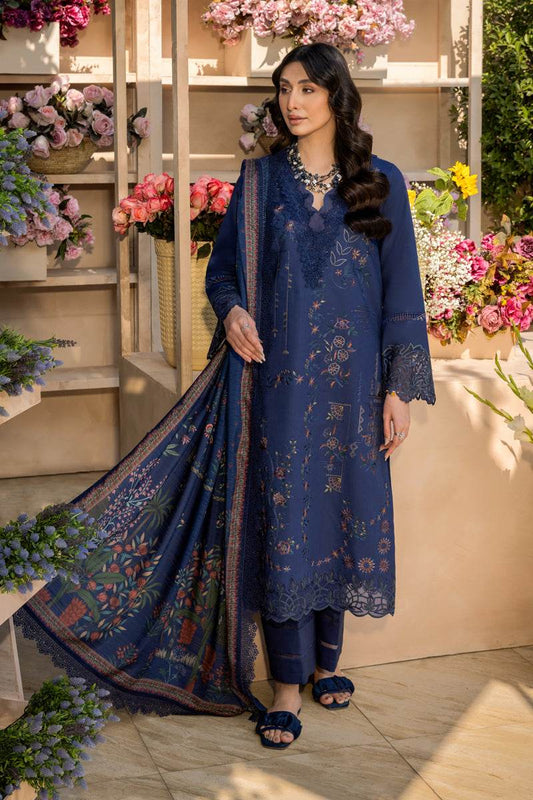 Rang Rasiya Florence Embroidered Lawn Unstitched 3pcs - Jotey