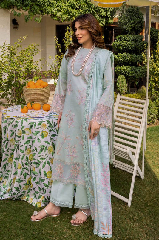 Rang Rasiya Florence Embroidered Lawn Unstitched 3pcs - Jotey