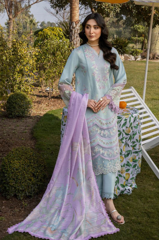 Rang Rasiya Florence Embroidered Lawn Unstitched 3pcs - Jotey