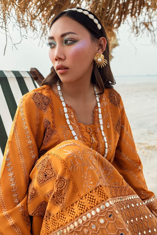 Nureh Khuwab Ebroidered & Embellished Swiss Voil Unstitched 3pcs - Jotey