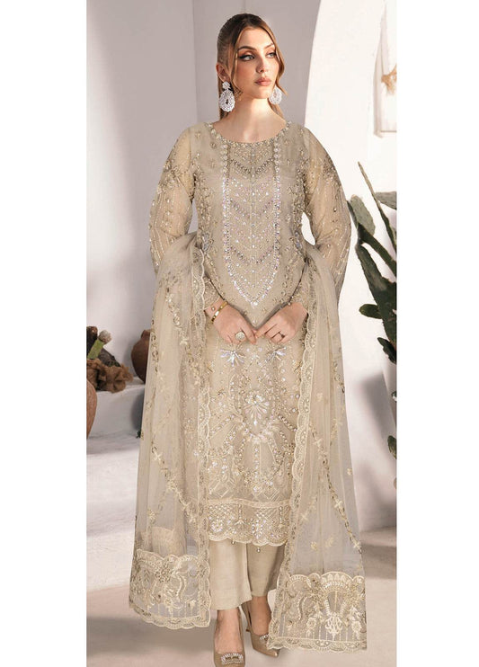 Ramsha Luxury Festive Formals Embroidered Unstitched 3pcs - Jotey