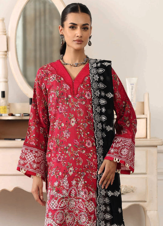 Shamna By Johra Embroidered Chikankari Printed Lawn Unstitched 3Pcs