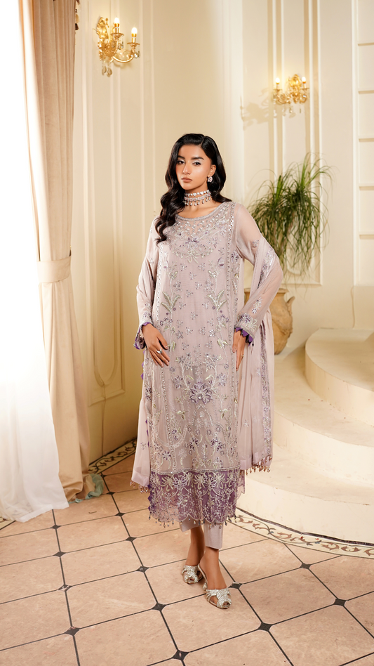 Farmaish By Zebtan Vol 7 Embroidered Chiffon Unstitched 3pcs