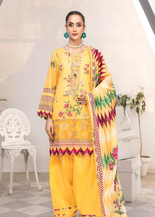 Janan By Sidra Aleem Embroidered Lawn Unstitched 3Pcs