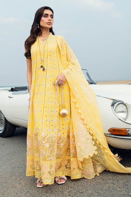 Nureh Khuwab Ebroidered & Embellished Swiss Voil Unstitched 3pcs - Jotey