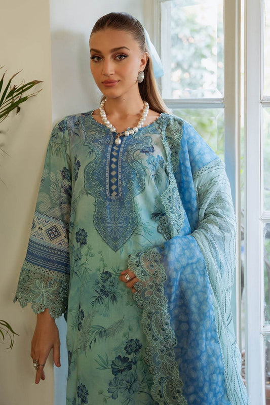 Nureh Maya Swiss Lawn Embroidered Unstitched 3pcs - Jotey
