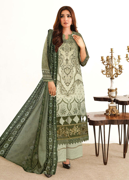 Roshna By Johra Embroidered Printed Lawn Unstitched 3Pcs