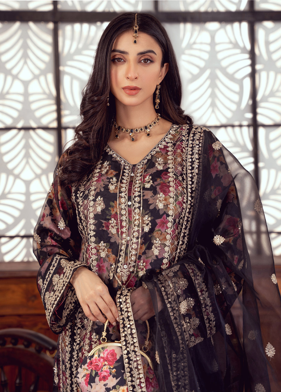 Seraphina Embroidered Luxury Organza Festive Formal Stitched 3pcs