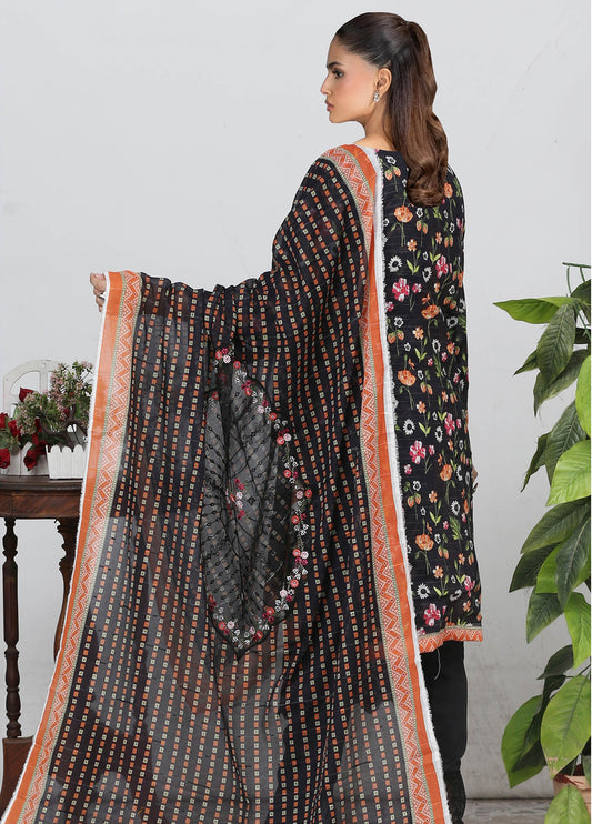 Sui Dhaga Embroidered Printed Lawn Unstitched 3pcs