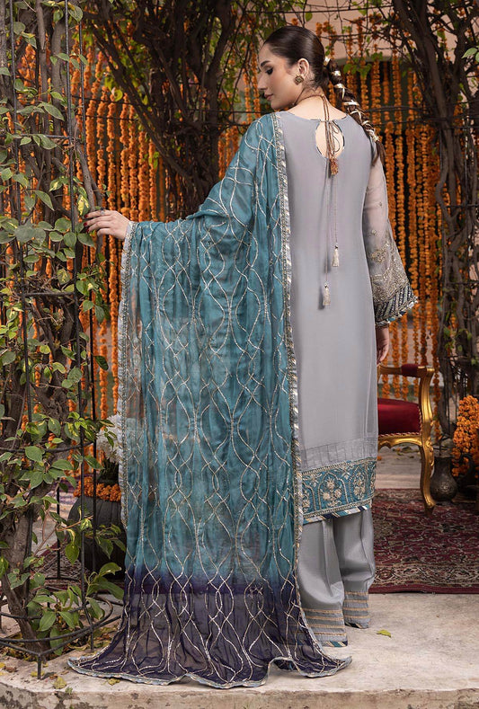 Rang-E-Mehfil Festive Unstitched Chiffon 3pcs - Jotey
