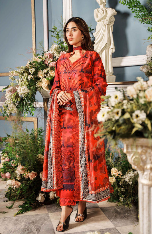 Printkari By Alzohaib Cutwork Embroidered Unstitched 3pcs - Jotey