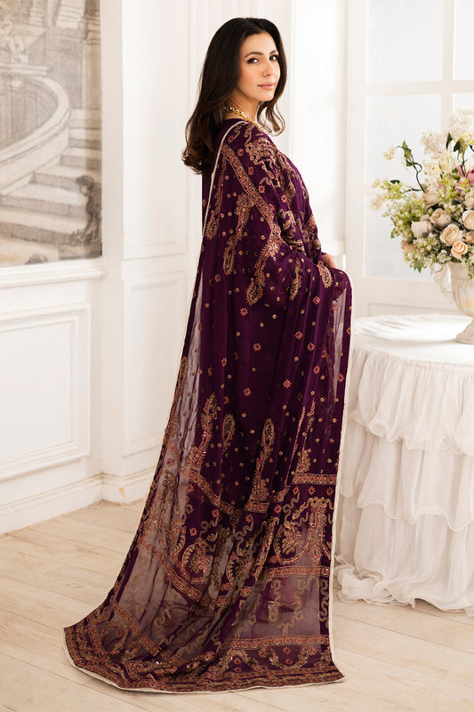 Johra Gold Swiss Voil Heavy Embroidered Lawn Unstitched 3Pcs