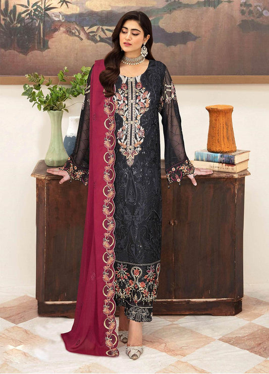 Sangeet By Ramsha Chiffon Unstitched 3pcs - Jotey